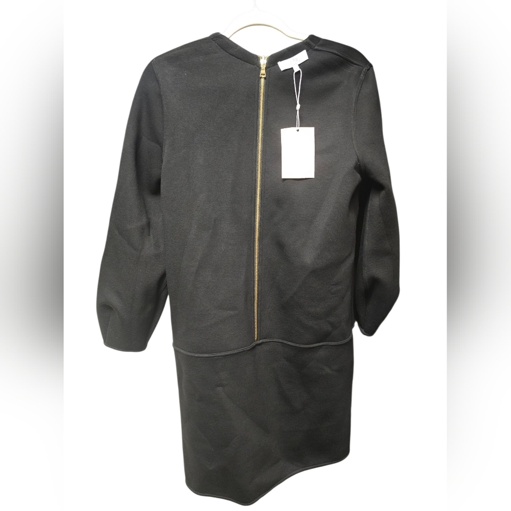 NWT Pearl Lela Rose Double Face Reversible Jersey Dress Womens Small Tan Black - Picture 9 of 16